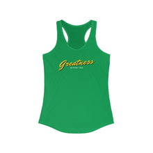 Load image into Gallery viewer, Women's Greatness Cursive Racerback Tank