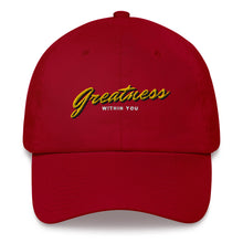 Load image into Gallery viewer, Greatness Cursive Dad hat