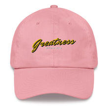 Load image into Gallery viewer, Greatness Cursive Dad hat