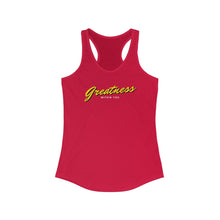 Load image into Gallery viewer, Women's Greatness Cursive Racerback Tank