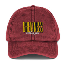 Load image into Gallery viewer, Greatness Bold Vintage Cotton Dad Hat