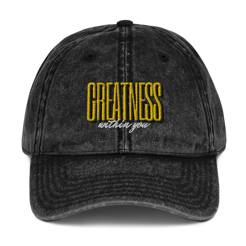 Greatness Bold Vintage Cotton Dad Hat
